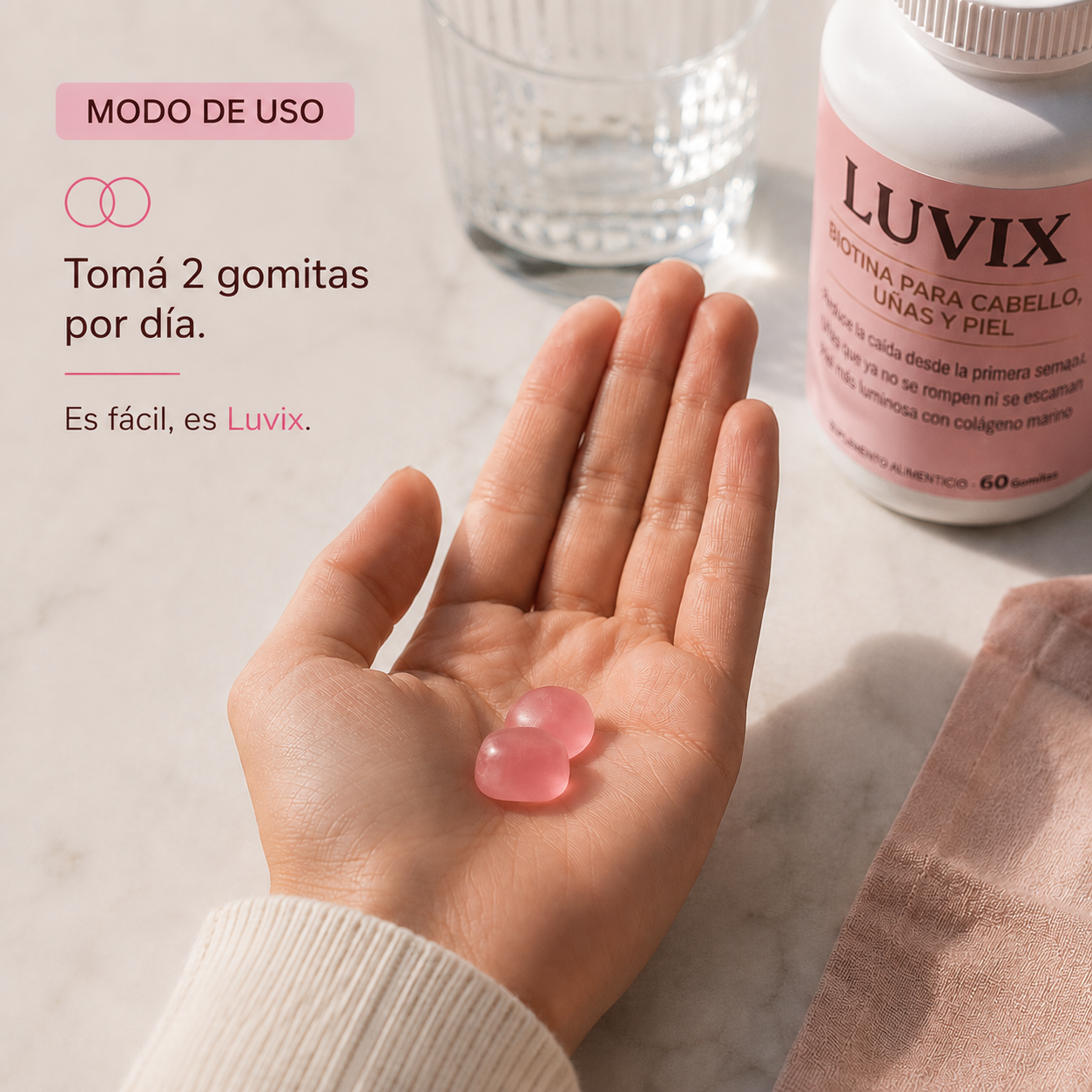 LUVIX® | Gomitas de Biotina + Colágeno