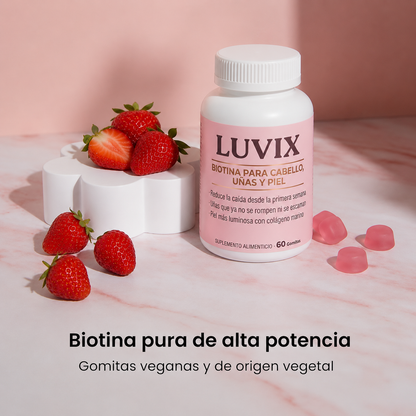 LUVIX® | Gomitas de Biotina + Colágeno